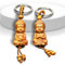 behone 2 Pièce Porte-Clés Bouddha en Bois Bouddhisme Keychain Mini Bouddha Porte Bonheur Convient pour Le Cadeau Porte-Bonheur Pendentif Voiture Bricolage