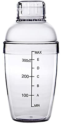 FUPOFUPOM Cocktail Shaker Set - Plastic Martini Cocktail Shakers 350ML/500ML/700ML/1000ML Wine Beverage Mixers Wine Shakers Cup Drink Mixers Bar Gadgets, Black