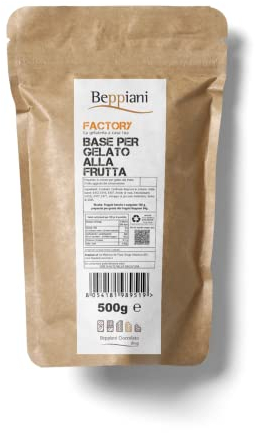 Preparato per gelato professionale Beppiani base gelato, con o senza gelatiera facile preparazione, risultato da gelateria, ricetta semplice (Base Gelato Frutta)