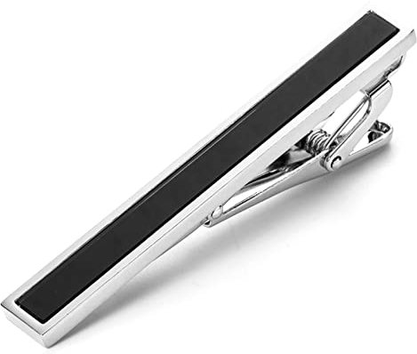 STANG 5.1 cm Noir émail Pince à Cravate Hommes Cravate Boucle de Cravate Premium Pince à Cravate Mariage fête Cadeau Marque Bijoux