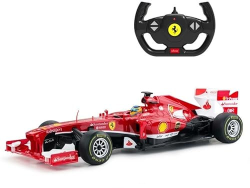 Red Ferrari F138 F1 RC Racing Car (Scale 1.12) Official License, For Ages 6+ - Ready-to-Race Drivers Fernando Alonso + Felipe Massa Drive To Survive