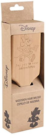 Minnie Mouse Hair Brush Ideal for Detangling Wooden and PVC Free Design with Minnie Rectangle Original Product Designed in Spain
