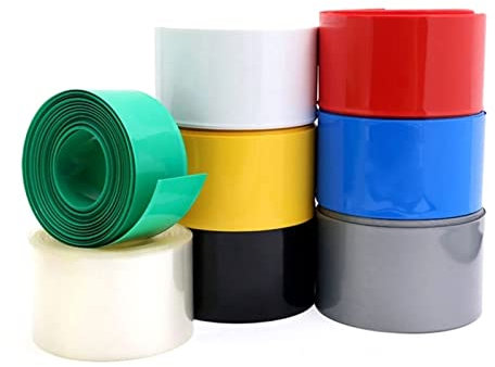 ICAMAS 18650 Lithium Battery Heat Shrink Tubing Li-ion Wrap Cover Skin PVC Shrinkable Film Sleeves Insulation Sheath 17mm-80mm (Color : Clear, Size : W 30mm x 1m)