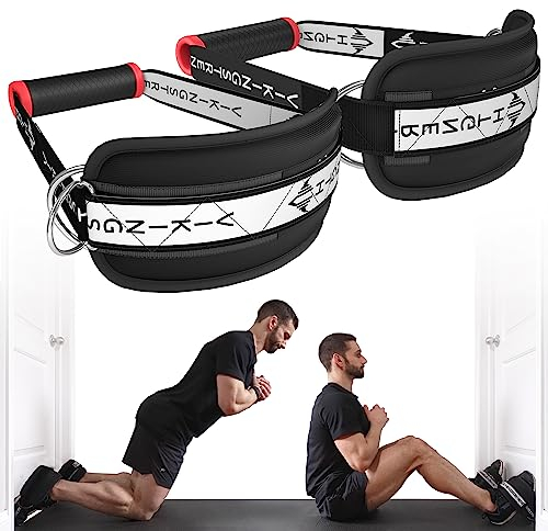 Vikingstrength VOL 2 Nordic Hamstring Curl mit extra Langen Riemen,Super Stabilität, Nordic Curl Heimausrüstung, Gesäß, Geschwindigkeit + Übungsgriffe, Knöchelriemen + V-Strength Workout App
