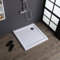 Briconess.com Piatto Doccia in Resina Quadrato 80x80 Bordo Basso Slim 3cm Ultra Resistente Design Moderno