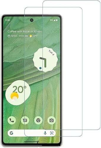 QJOY Verre Trempé Google Pixel 7, [Lot de 3] [Couverture Complète] Film Protection Ecran Vitre HD, [sans Bulles, Anti Rayures] Dureté 9H pour Google Pixel 7