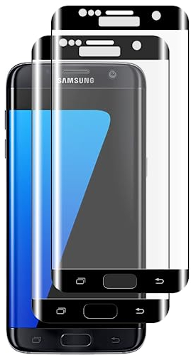 Tzstz 2 Stück Screen Protector, for Samsung Galaxy S7 Edge, 3D Vollbild Overlay,9H Hardness, Anti Scratch, Samsung Galaxy S7 Edge Schutzfolie aus gehärtetem Glas