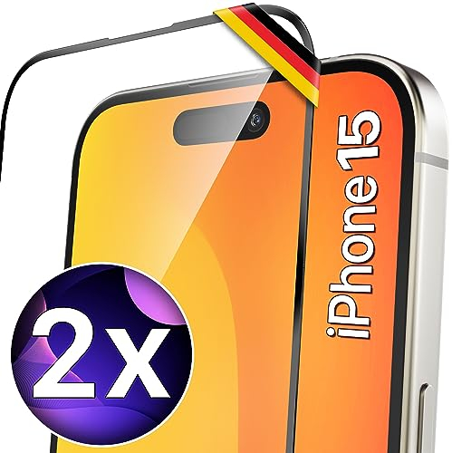 UTECTION 2X Full Screen Schutzglas für iPhone 15 & iPhone 16-6.1 > Perfekte Größe für beide Modelle > Kinderleichte Anbringung > Ultra Robust und langlebig > Hier kaufen Sie Qualität