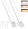 Electight 120LED Under Cabinet Cupboard Lights 2 Pack, Dual Sensor Motion Sensor Lights Indoor, 3 Color &Stepless Dimming, USB-C Rechargeable, for Wardrobe,Closets,Shed, Drawer,Stair,Kitchen-30CM