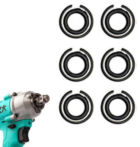 MXXiiv 6 Sets Impact Wrench Retainer Rings with O-Ring, 1/2 Impact Wrench Socket Retainer Install Tool
