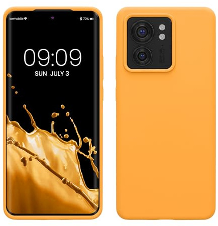 kwmobile Handyhülle für Motorola Edge 40 Hülle - Case Silikon - Kabelloses Laden - Schutzhülle Cover in Fruity Orange