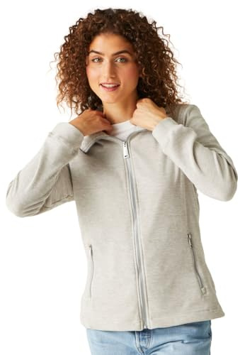 Regatta Azaelia - Giacca in pile da donna con zip intera, Bianco sporco