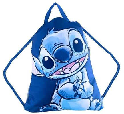 Disney Stitch Mochila de Gimnasio, Mochila Cuerdas, Bolsa de Equipaje, Mochila Saco de Viaje, Regalo para Niñas y Adolescentes
