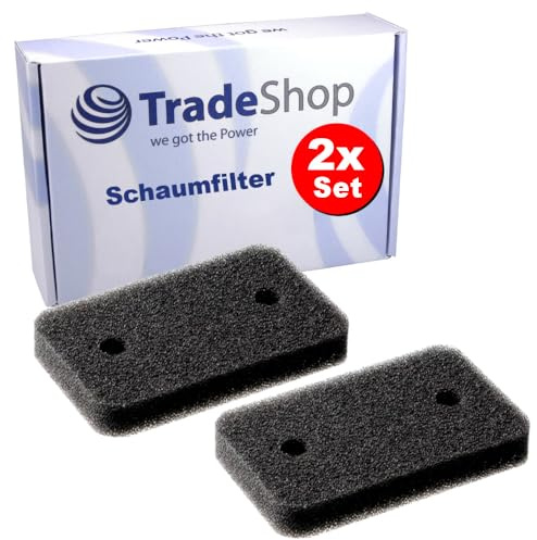2x Trade-Shop Schaumstoff-Filter/Feinfilter kompatibel mit Miele T8627WP T8926WP T8927WP T8966WP T8967WP T9747WP EcoComfort Wärmepumpentrockner