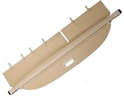 REPELKY Laderaumabdeckung Für RAV4 Für XA40 2014~2019 Hinten Trunk Cargo Abdeckung Bildschirm Sicherheit Schild Gepäck Versenkbare Vorhang (Color : Leather Beige)