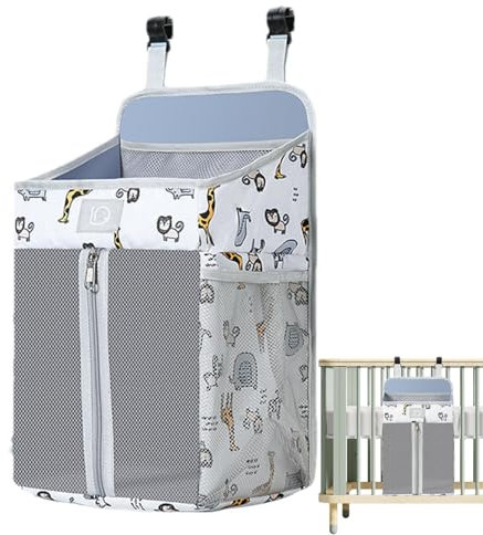 Kuehssn Organizzatore per pannolini da appendere per culla, fasciatoio, organizer per bambini per culle, playard, organizer per bambini e pannolini da appendere