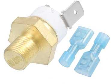 Partuto 1 Pcs Universal Engine Cooling Fan Temperature Sensor Switch - Metal Copper Tone