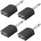 Greluma 4 pezzi Adattatore splitter da spina maschio da 6,35mm (1/4) a doppia femmina da 6,35 mm (1/4), doppio adattatore jack mono TS da 6,35mm, splitter per cavo audio a Y per microfono