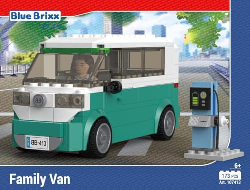 BlueBrixx Play 107413 – Kleinbus aus Klemmbausteinen mit 173 Bauelementen