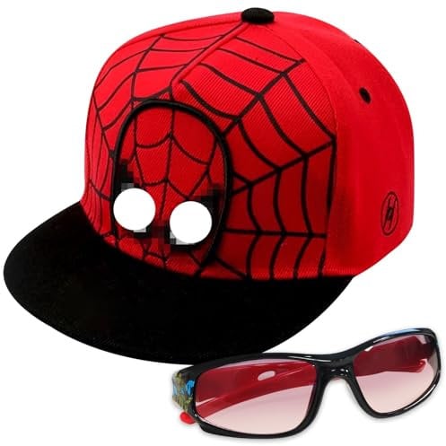 oosheon Baseball Cap und Sonnenbrille Kinder Set, Verstellbare Sonnenhut Kinder, Baseballmütze Sonnenhut Kinder UV Schutz, Hip Hop Cartoon Sport Baseball, Kinder-Sommermütze