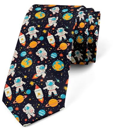 Loussiesd Galaxy Krawatte Außenraum Krawatten für Herren Universum Wolke Galaxy Glitter Schießen Stern Druck Baum Krawatte Dekor Bunte Schmale Krawatte für Büro oder Festliche Veranstaltunge