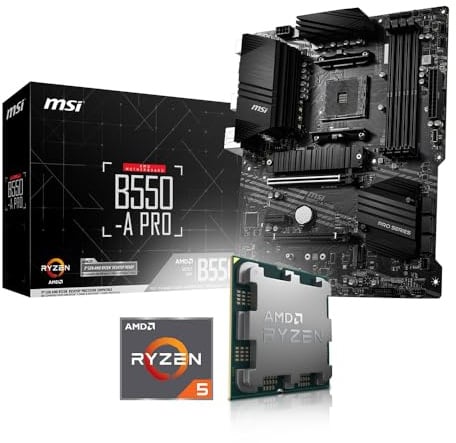 Aufrüst-Kit AMD Ryzen 5 5500, MSI B550-A Pro Mainboard, 16 GB DDR4 RAM | Zusammengebaut inkl. BIOS-Update + Funktionskontrolle, Grafikkarte erforderlich