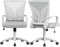 Yaheetech Bürostuhl Ergonomisch Schreibtischstuhl mit Schaukelfunktion Drehstuhl mit Gepolstertem Sitzkissen Chefsessel Höhenverstellbar fürs Arbeitszimmer/Büro, Hellgrau/2pcs
