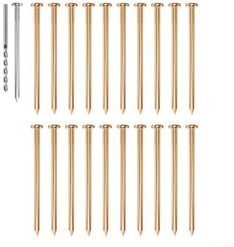 Kupfernägel töten Bäume, Baumstümpfe, entfernen Nägel, lange Kupfernägel zum Töten von Bäumen (20 Stück)