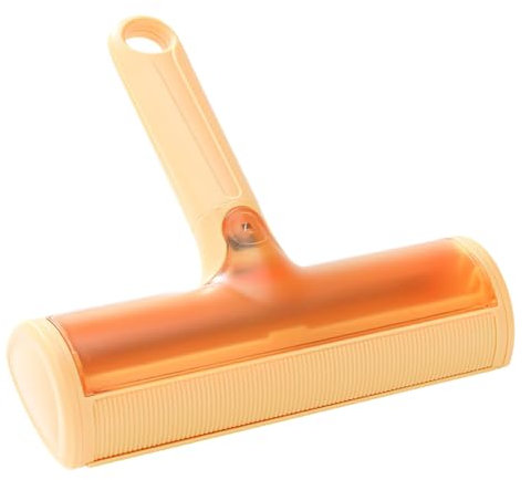 Roller Pet Hair Remover Reusable Lint Roller For Clothes Cat And Dog Hair Removal Tool For Couch Bed Sofa Car Seat Carpet Reusable Lint Cleaning Tools Kjg152 (Orange, A)