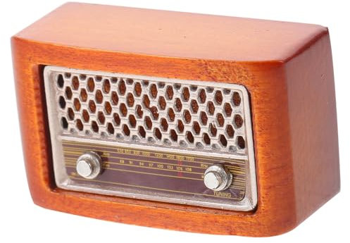 BESTonZON Miniature Retro Radio Model Vintage Style Dollhouse Accessory for Realistic Decor for Living Room Restaurant Bar Beautifully Crafted Miniature Ornament