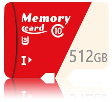 Hcnzdwe Carte Micro de 512Go Jusqu’à 100 MB/S, Carte mémoire avec Carte vidéo TF Full HD A2 Class10 U3 V30 pour Smartphones, tablettes, Drones - ZF512Go