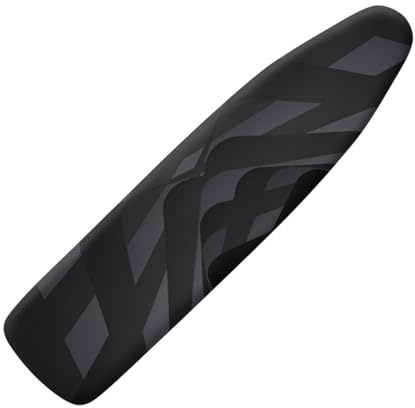 Ironing Board Covers 135 x 45 Black Grey with Padding, Easy Fit and Resists Scorching,Bungee Elasticated Ironing Board Covers Large, Easy Placement