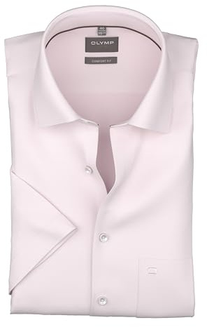 OLYMP Herren Oberhemd Langarm 104912,Einfarbig,Comfort Fit,New Kent,hellrose 31,48