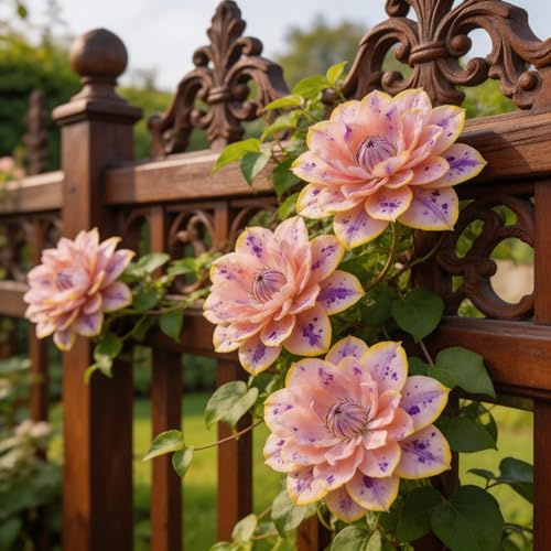 Selten Clematis MehrjäHrige/Farbenfrohe Clematis -Rhizom In GroßPackungen, Fachgerecht Gepflanzt, GartenverschöNerung-4Rhizom-C