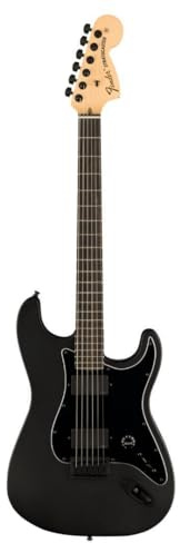Fender 0114545706 Jim Root Stratocaster E-Gitarre mit Griffbrett aus Ebenholz – flach schwarz