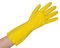 12 Paar Gummihandschuhe - Größe 7 (S) - Haushaltshandschuhe aus Latex gelb - lebensmittelgeeignet - EN 388 EN 374