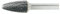 LUKAS A10101225608 HM-Frässtift F Rundbogen 12x25mm Z7