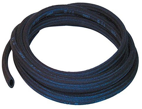 12mm ID Black 4 Metre Cotton Braided Rubber Fuel Line Pipe Unleaeded Petrol Diesel Tubing Hose