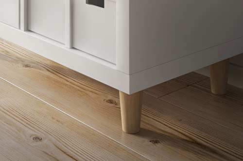 New Swedish Design 6er-Set Kallax Füße aus Massivholz/Möbelfüße für Kallax Regal/Möbelbeine/konisch/Höhe 10 cm/Buche