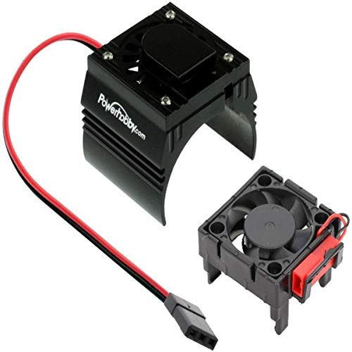 Powerhobby Cooling Fan for Traxxas Velineon VXl-3 ESC + 540/550 Heatsink Motor Fan Combo Black FITS : Traxxas Slash/Stampede 2WD / RUSTLER/Bandit/Rally VXL