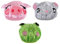 iSuperb 3 Pezzi Cuffia da Doccia Impermeabile Riusabile con Animali Carini per Donna e Bambini, Morbida e Comoda per Piscina e Bagno, Coniglietto/Gattino/Cucciolo