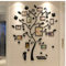 Family Tree Wall Decals 3D Acrylic DIY Photo Frame Wall Stickers Mural for Home Decor Wall Poster Hanging Black