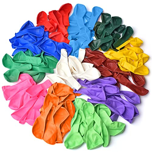 Thickened balloons, 120 PCS Balloons Assorted Colors, Latex Balloons for Kid's Birthday Party, Exquisite Rainbow Balloon, 12 Inches 12 Kinds of Rianbow Colorful Party Balloons Decorations.