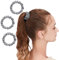 OLESILK 3er-Set 100% Seide Haargummis Kleine Scrunchies Haarschmuck Zopfgummi Haare Ringe Elastische Haarbänder Gummibänder 3 Stücke, Grau