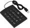 Waterproof USB Number Pads - Numeric Keypad Numpad 19 Keys Mini USB Keyboard Support Each System for Laptop, PC, Desktop, Notebook, Computer, Black
