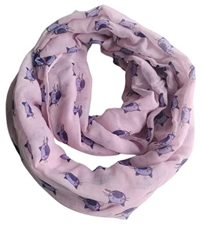 FAIRYGATE Damen Schal Loop Schal Damen Schal Pink leichter unifarbener Loop Schlauchschal seidig Unisex 00244