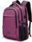 DUSLANG 17 Inch Laptop Backpack for Travel Water Resistant College Backpack for Men with USB Charging Port,Rose