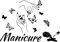 PLIGREAT Nail Art Wandtattoos, Vinyl-Maniküre-Tapete Mit Schmetterlingen, Nagelstudio Aufkleber Für Mode Mädchen Frauen Nagelstudio Pediküre Schönheitssalon Fensterdekoration Wandbild