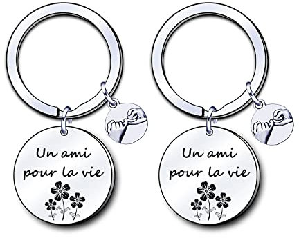 LUODAN Porte-clés Personnalisé pour Meilleure Amie - Idée Cadeau Amitié, Anniversaire, Noël - Pour Amis, Soeur (3)