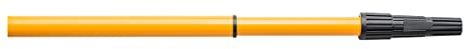 HARDY WORKING TOOLS Asta telescopica in metallo con supporto per rulli di vernice 1 m - 1,8 m, manico telescopico, supporto per strumenti di verniciatura e ristrutturazione - Giallo-Nero